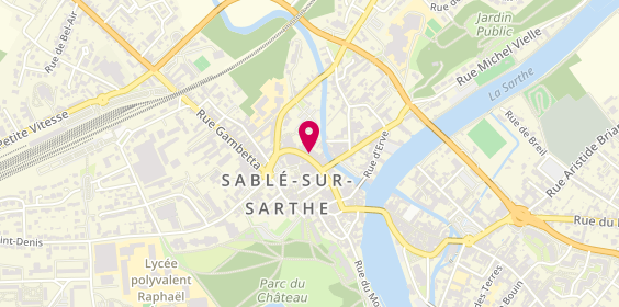 Plan de Ecole de Conduite Sabolienne - agence centre ville, 17 Rue Carnot, 72300 Sablé-sur-Sarthe