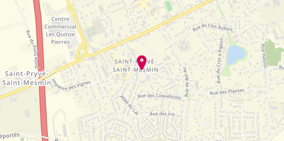 Plan de St Pryvé Conduite, 1 place Clovis, 45750 Saint-Pryvé-Saint-Mesmin