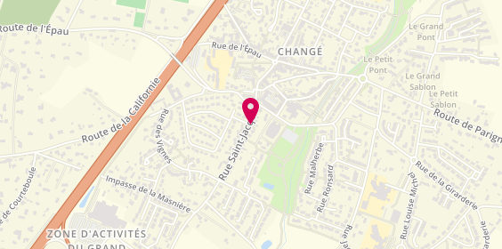 Plan de Ecole Conduite Cénomane, 19 Rue Saint-Jacques, 72560 Changé
