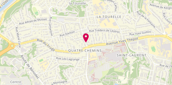 Plan de Tourelle Conduite, 6 Rue de la Tourelle, 29000 Quimper