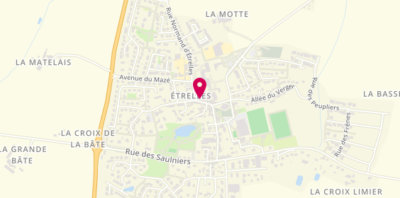 Plan de Auto Ecole la Blanche Hermine, 18 Bis Rue Normand d'Etrelles, 35370 Étrelles