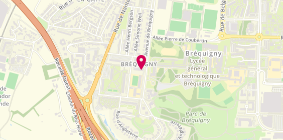 Plan de Fc Bréquigny, 6 place Albert Bayet, 35200 Rennes