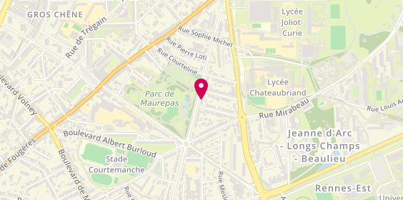 Plan de Erasmus Ecole de Conduite, 28 Boulevard Raymond Poincaré, 35700 Rennes