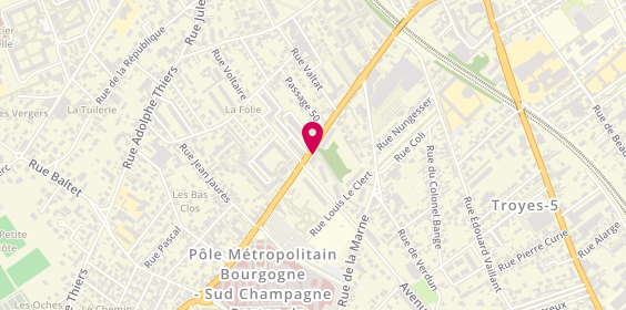 Plan de Auto Ecole Popeye, 69 avenue Anatole France, 10000 Troyes