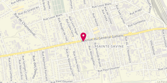 Plan de Auto-école Gallieni, 87 avenue du Général Gallieni, 10300 Sainte-Savine