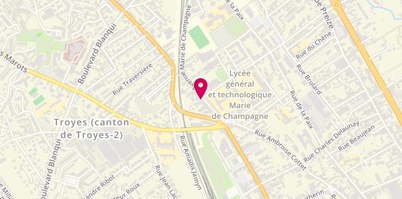 Plan de L'Auto Ecole Marie de Champagne, 19 avenue Marie de Champagne, 10000 Troyes