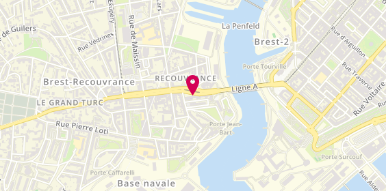 Plan de ECF, 22 Rue de la Porte, 29200 Brest
