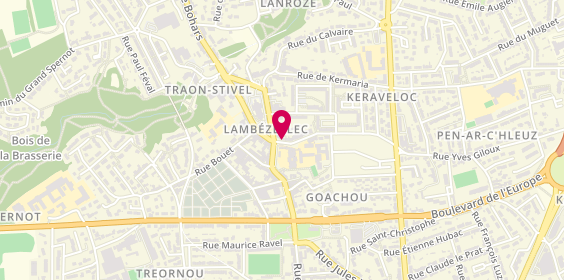 Plan de École de Conduite Hareche, 6 Rue Yves Giloux, 29200 Brest