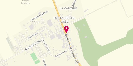 Plan de Auto Ecole de Fontaine, 54 Bis Av. Du Marechal Foch, 10280 Fontaine-les-Grès