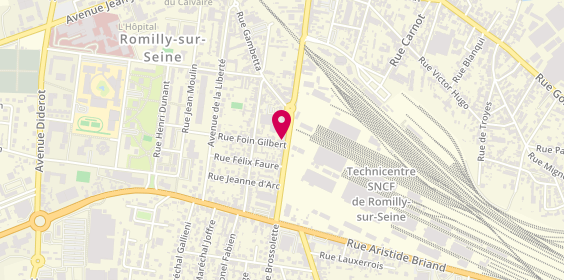 Plan de Auto Ecole Karine, 32 avenue Pierre Brossolette, 10100 Romilly-sur-Seine