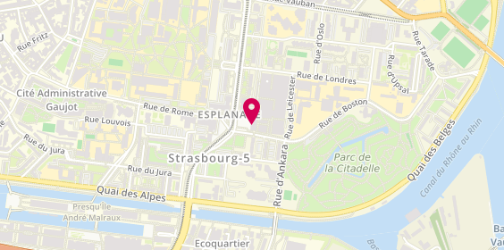 Plan de ECF, 18 place de l'Esplanade, 67000 Strasbourg