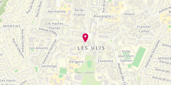 Plan de Ulis Auto-Ecole, 1 Rue du Morvan, 91940 Les Ulis