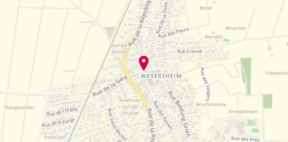 Plan de Perrine Conduite, 46 Rue des Fossés, 67720 Weyersheim