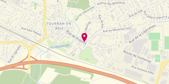 Plan de Auto Moto Ecole AMG FORMATIONS, 41 Rue de Provins, 77220 Tournan-en-Brie
