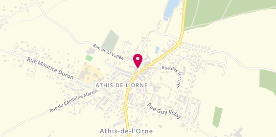 Plan de Auto école École de conduite Lisa'pprentissage à Athis de l'Orne - 10 km de Flers, 11 place Saint-Vigor, 61430 Athis-Val-de-Rouvre