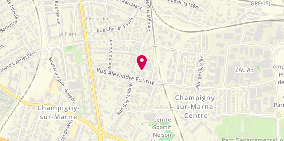Plan de Moto Club Champigny, 58 Rue Guy Môquet, 94500 Champigny-sur-Marne