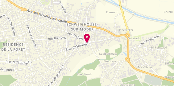 Plan de Auto Ecole Saint Christophe, 41 Rue d'Ohlungen, 67590 Schweighouse-sur-Moder