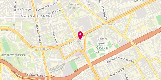 Plan de C.E.R Porte de Choisy, 109 Boulevard Masséna, 75013 Paris
