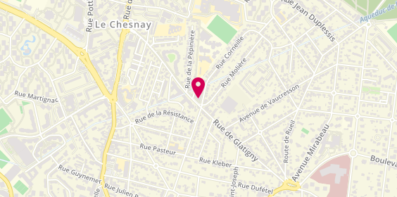 Plan de Ecole de Conduite Glatigny, 52 Rue de Glatigny, 78150 Le Chesnay-Rocquencourt