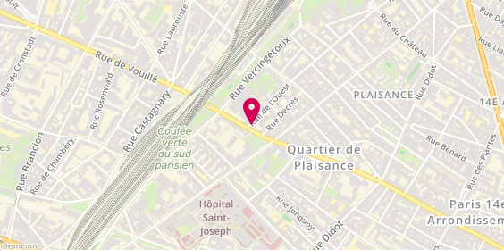 Plan de Espace Formation Conduite, 180 Rue d'Alésia, 75014 Paris
