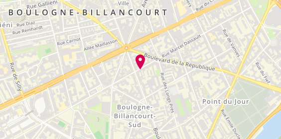 Plan de Ecc Formation, Rue Du
135 Rue du Vieux Pont de Sèvres, 92100 Boulogne-Billancourt