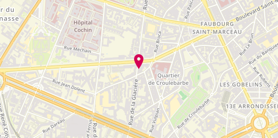 Plan de Auto-école Glacière, 21 Rue de la Glacière, 75013 Paris