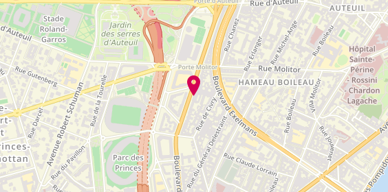 Plan de Ecole de Conduite du Centre, 45 Boulevard Murat, 75016 Paris