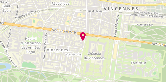 Plan de CER Vincennes, 10 avenue du Général de Gaulle, 94300 Vincennes