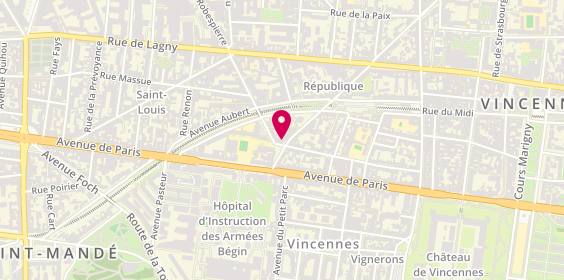 Plan de Auto Ecole Berault, 7 place Berault, 94300 Vincennes