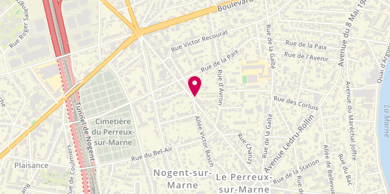 Plan de Auto-école Victor BASCH, 182 avenue du Général de Gaulle, 94170 Le Perreux-sur-Marne
