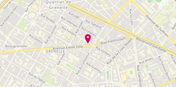 Plan de Auto école C.E.R Fondary Commerce, 46 Rue Fondary, 75015 Paris