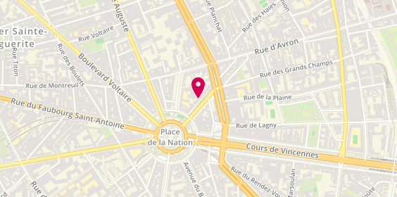 Plan de ACF Nation, 9 avenue de Taillebourg, 75011 Paris