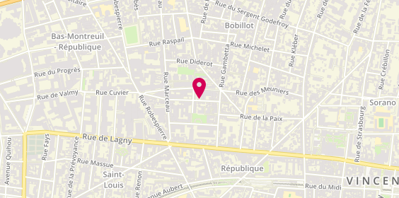 Plan de Ecole Superieure de Conduite de Travaux, 12-14
12 Rue Jean Jacques Rousseau, 93100 Montreuil