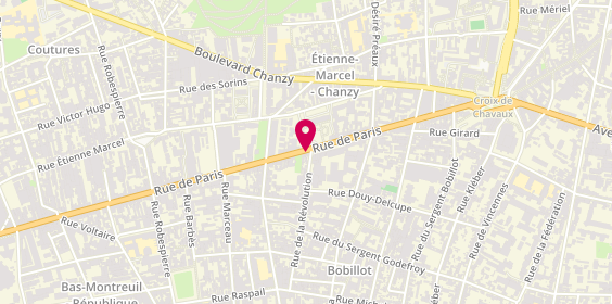 Plan de Cesr Révolution, 101 Rue de Paris, 93100 Montreuil