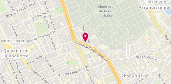 Plan de Auto Ecole Charonne, 202 Boulevard de Charonne, 75020 Paris
