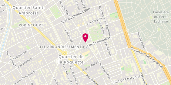 Plan de Roquette Auto Ecole, 5 Rue Saint-Maur, 75011 Paris