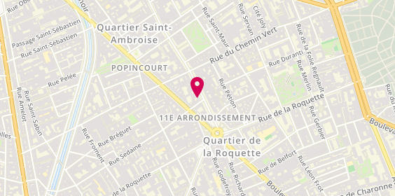 Plan de Auto ecole du 11, 5 Avenue Parmentier, 75011 Paris