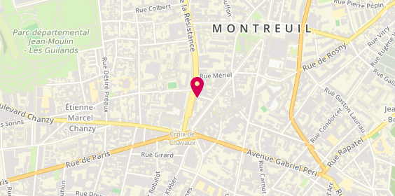 Plan de Auto école Edgar Montreuil, 5 Rue Ariste Hémard, 93100 Montreuil