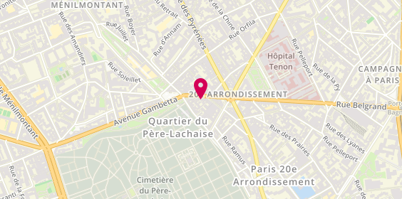 Plan de Gambetta Permis, 32 avenue Gambetta, 75020 Paris
