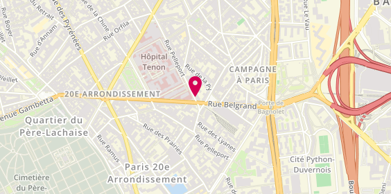 Plan de Auto Ecole Prestige, 44 Rue Pelleport, 75020 Paris