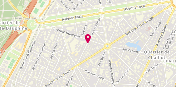 Plan de Groupe Vert Auto Ecole Victor Hugo / Pompe, 160 Rue de la Pompe, 75116 Paris