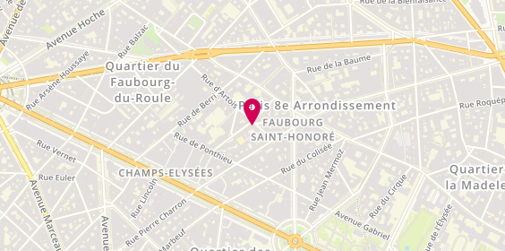 Plan de Automobile Club Prévention, 9 Rue d'Artois, 75008 Paris