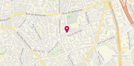 Plan de Auto école Rémy, 28 Rue du Télégraphe, 75020 Paris