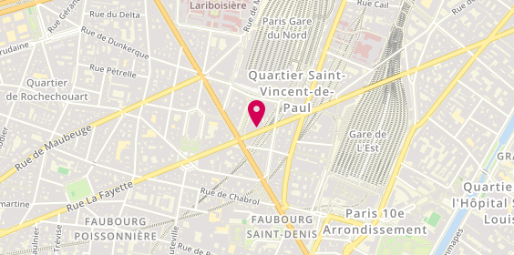 Plan de Centre de Conduite Gare du Nord, 135 Rue la Fayette, 75010 Paris