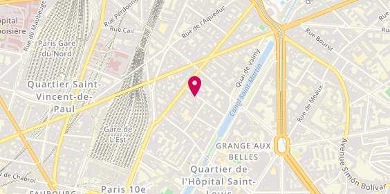 Plan de Auto École CFR+ Louis Blanc Paris 10, 15 Bis Rue Alexandre Parodi, 75010 Paris