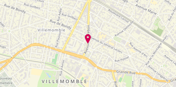 Plan de French Permis Villemomble auto moto école. Permis accéléré (Carricart), 6 avenue Outrebon, 93250 Villemomble