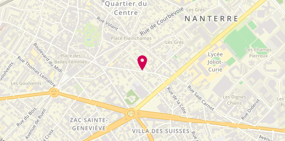 Plan de Auto École Carnot, 19 Ter Rue Sadi Carnot, 92000 Nanterre