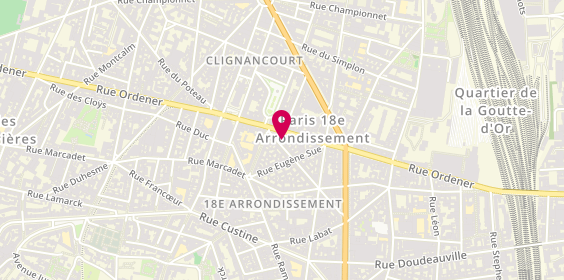 Plan de Ecole de conduite NICOLAS, 34 Rue Simart, 75018 Paris