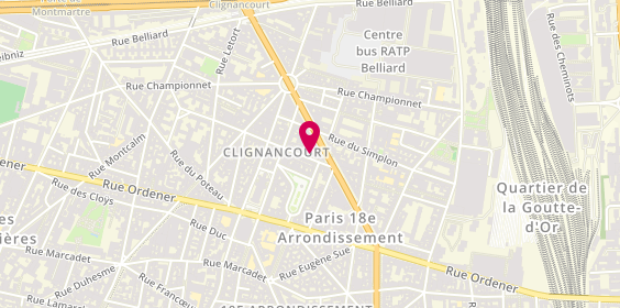 Plan de Car 18, 6 Rue Joseph Dijon, 75018 Paris