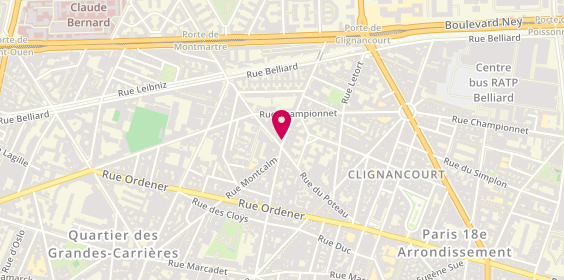 Plan de Ecf Jules Joffrin Ruisseau, 73 Rue du Ruisseau, 75018 Paris